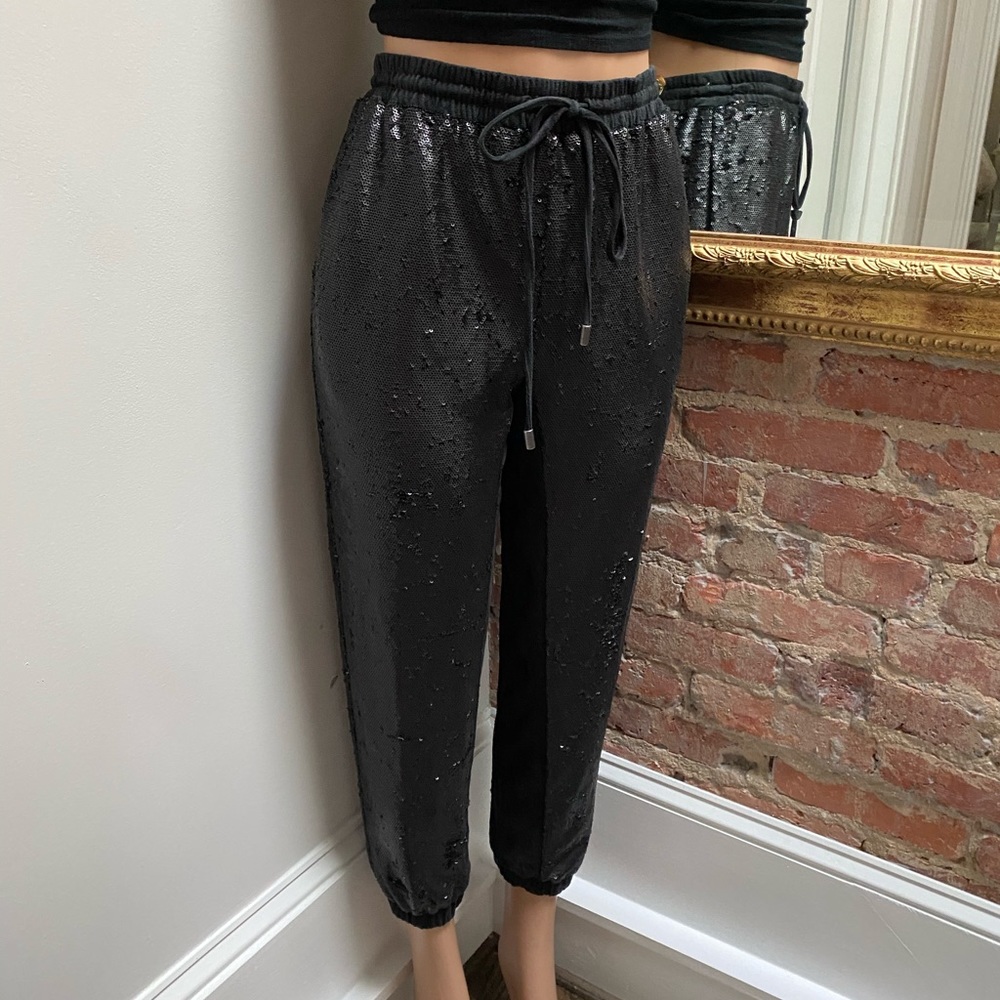 ANTHRO| Sequin joggers | M